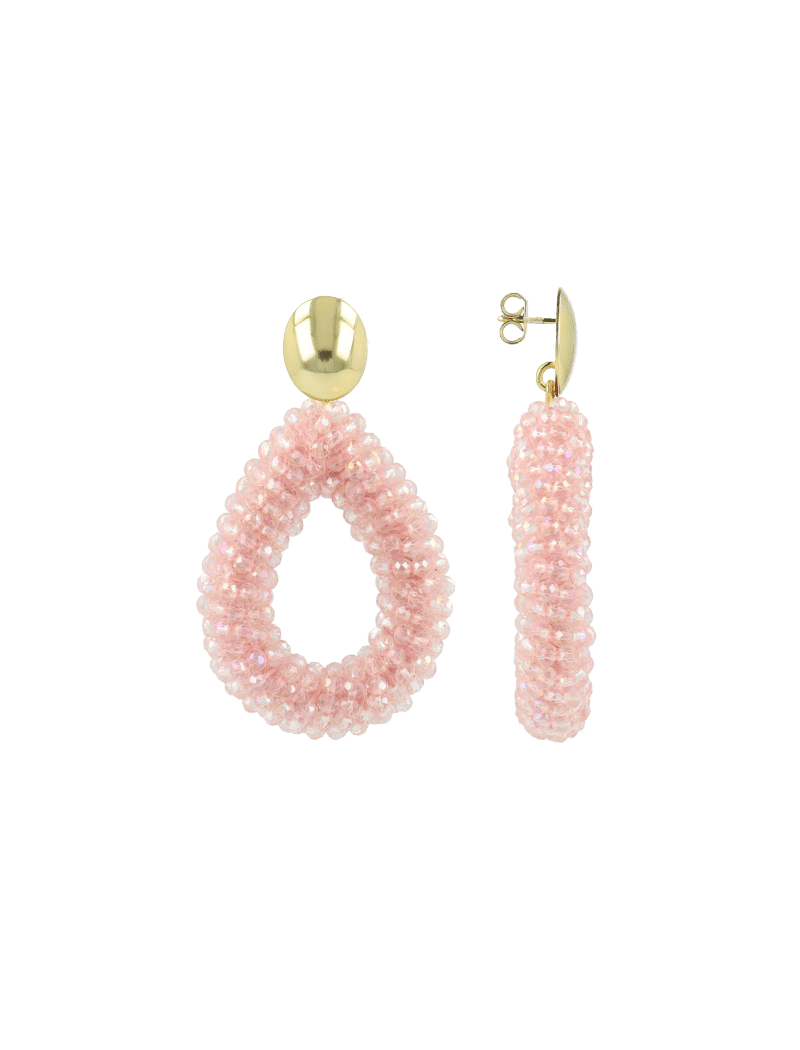 Bright Pink Earrings Berry Drop L