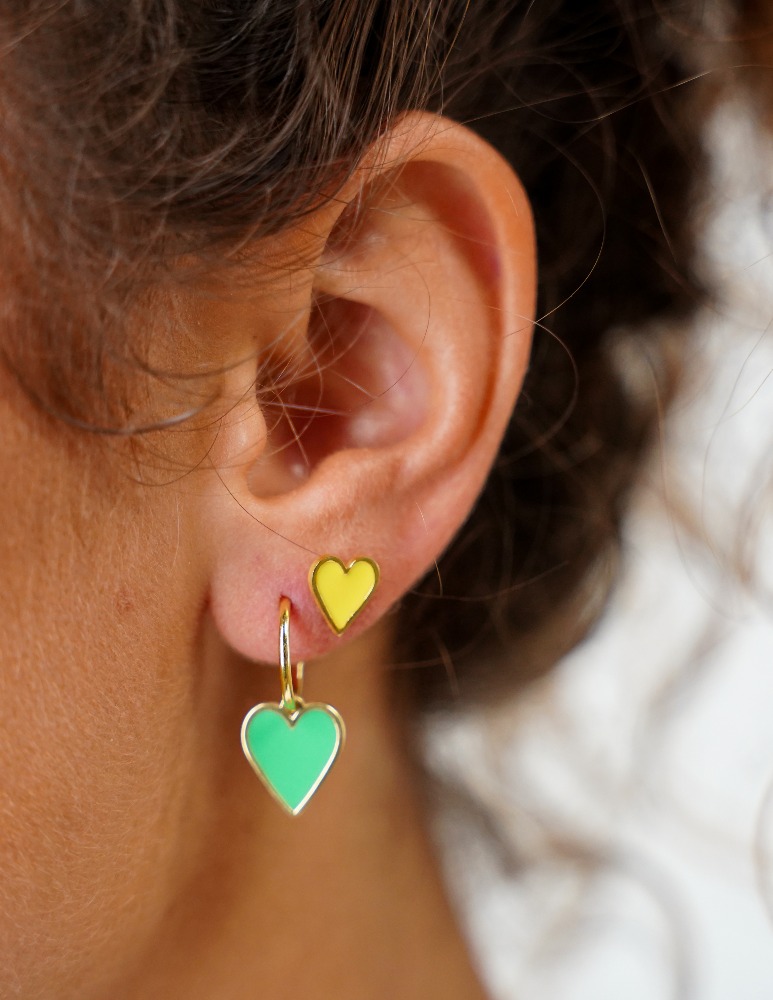 Symbol earrings heart yellow