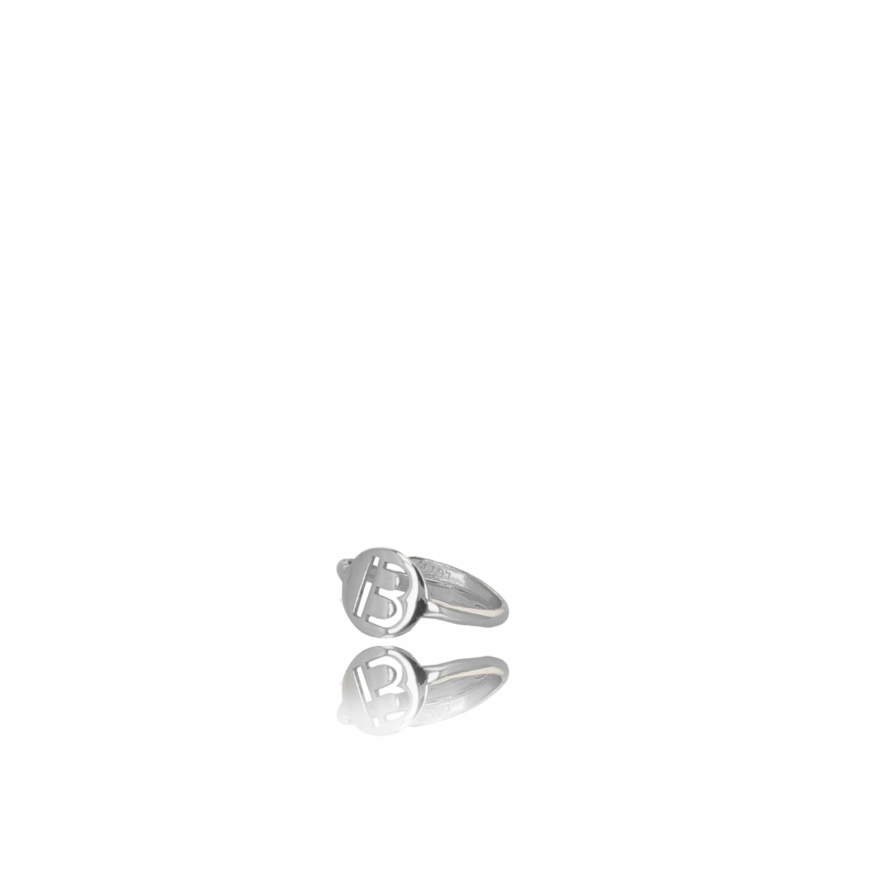 Silver Initial ring