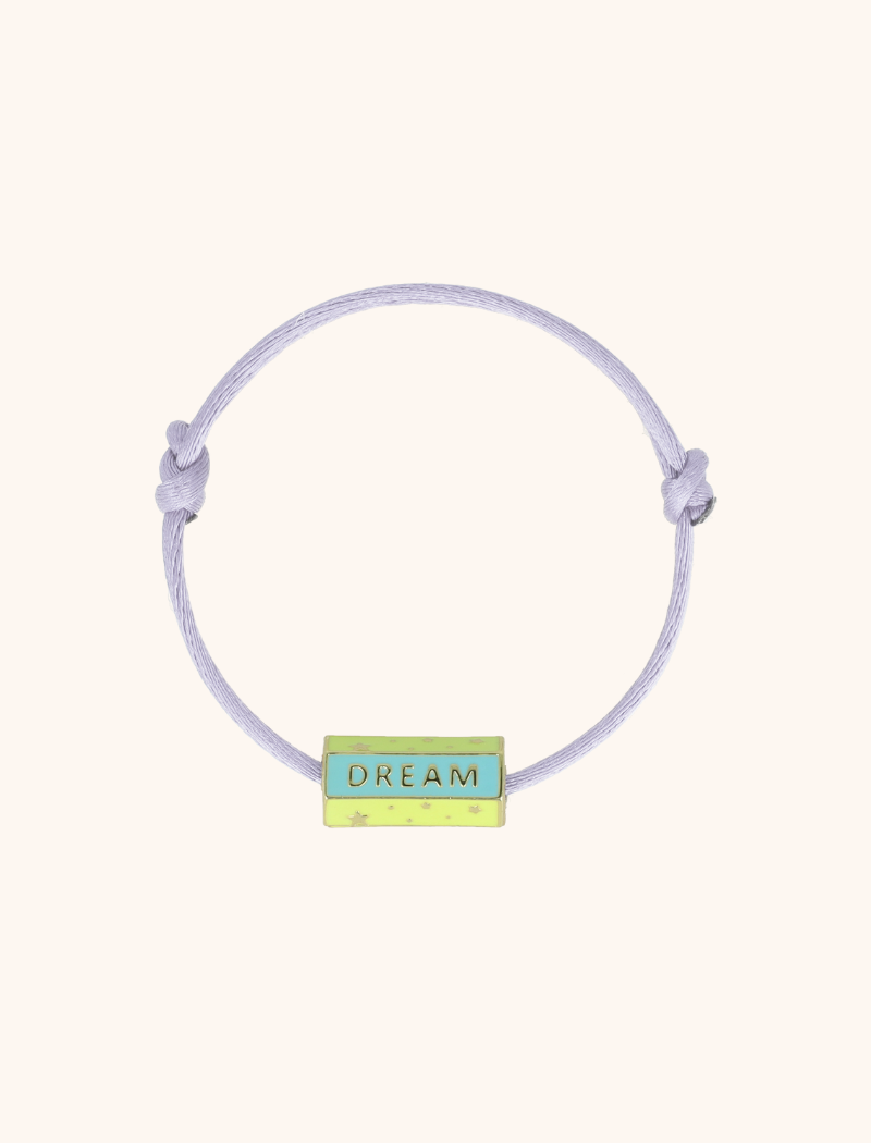 Armband Satin  Positive Words Charm - Geel/Blauwlott-theme.productDescriptionPage.SEO.byTheBrand
