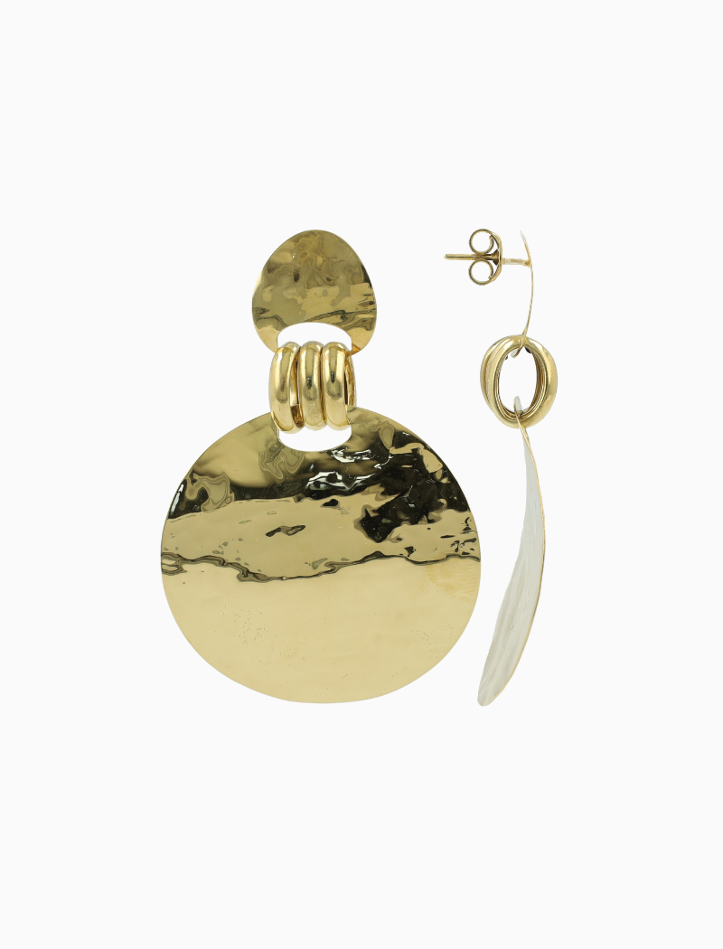 Gouden Oorbellen Connected Eclipse  Brinley