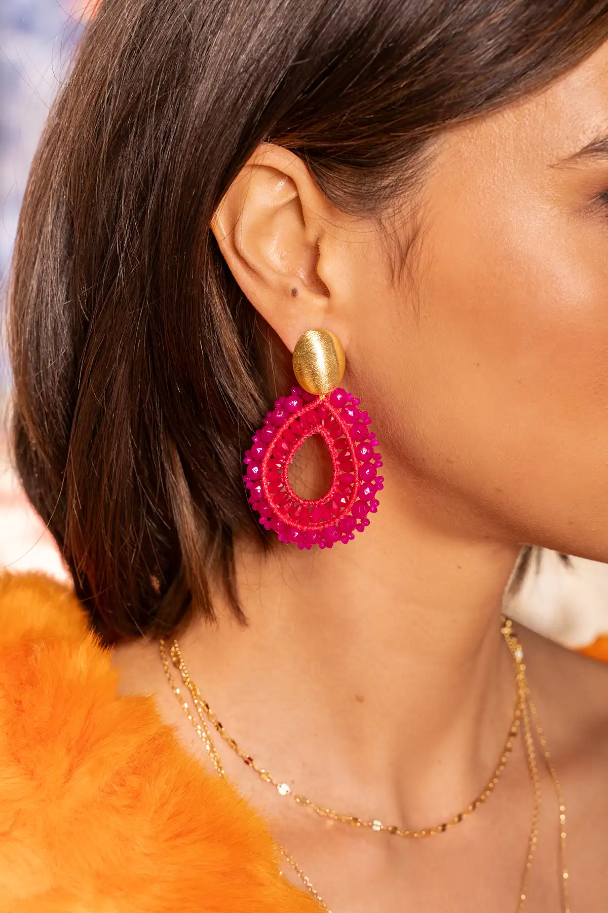 Fuchsia Earrings Fox Drop L