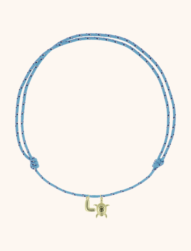 Initial Ketting Schildpad Be Golden Loonie - Blauw lott-theme.productDescriptionPage.SEO.byTheBrand