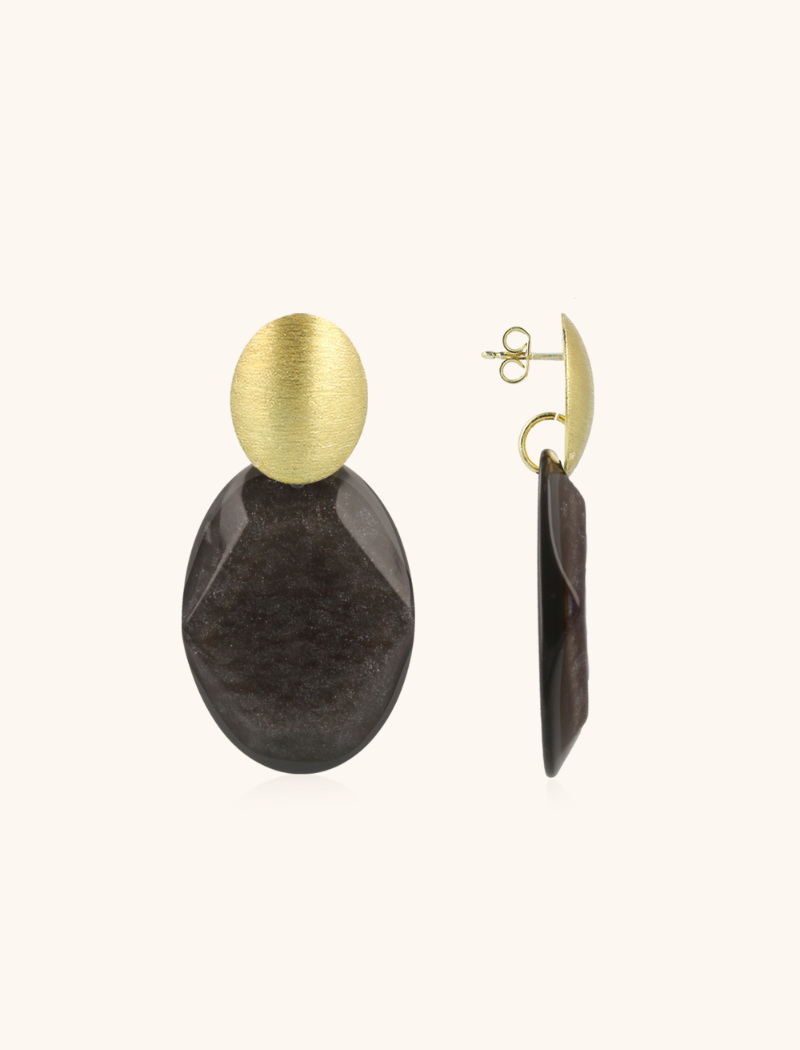 Grijze Oorbellen Simone Ovaal Mlott-theme.productDescriptionPage.SEO.byTheBrand