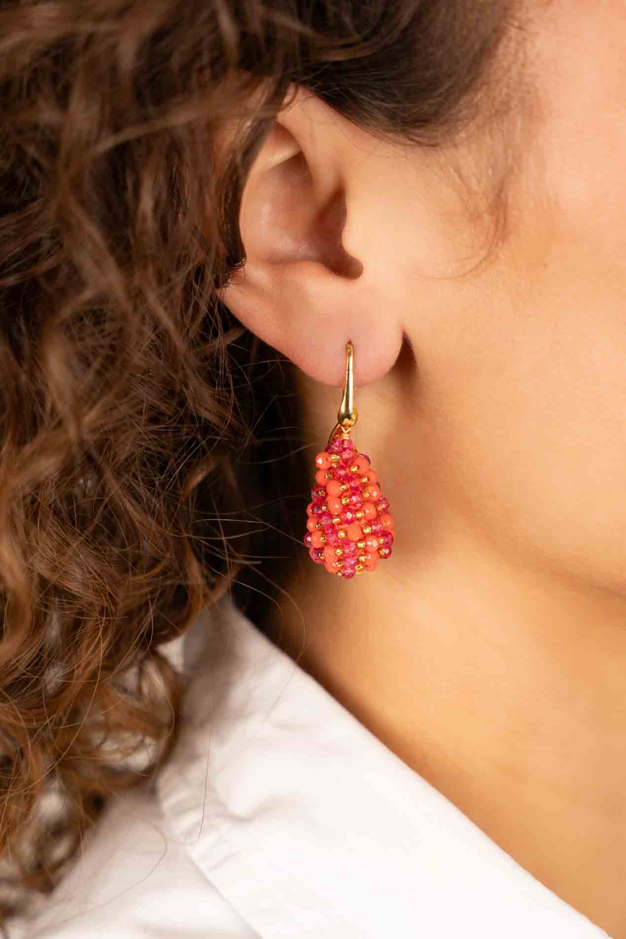 Mixed Orange Earrings Amy Cone XS