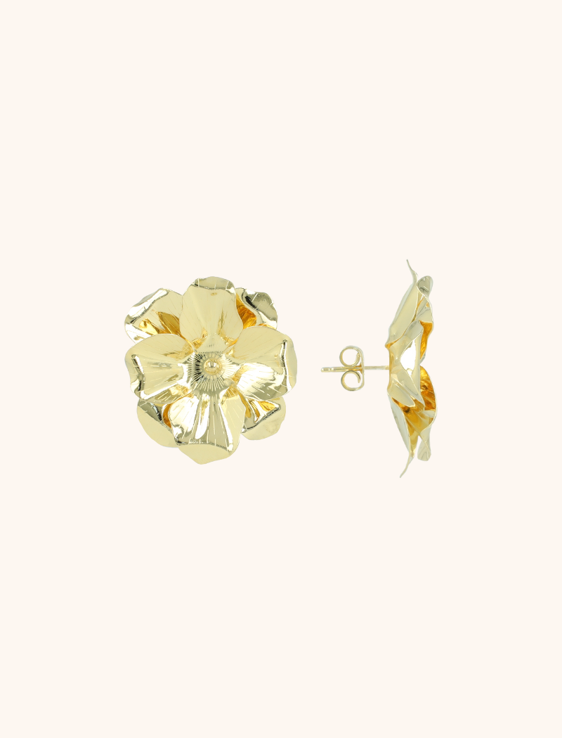 Gold Ohrringe Senna Flower M