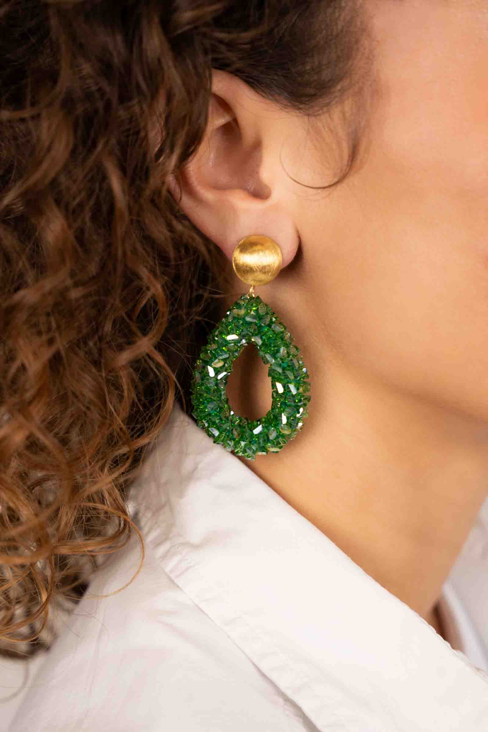 Groene Oorbellen Marieke Druppel L Raw Cliplott-theme.productDescriptionPage.SEO.byTheBrand