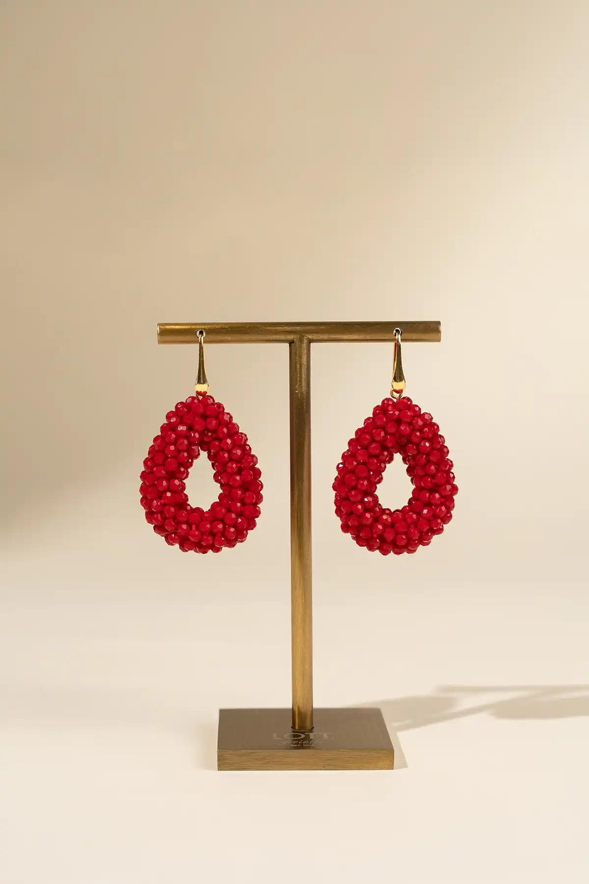 Rode oorbellen Berry Maxi glassberry druppel S