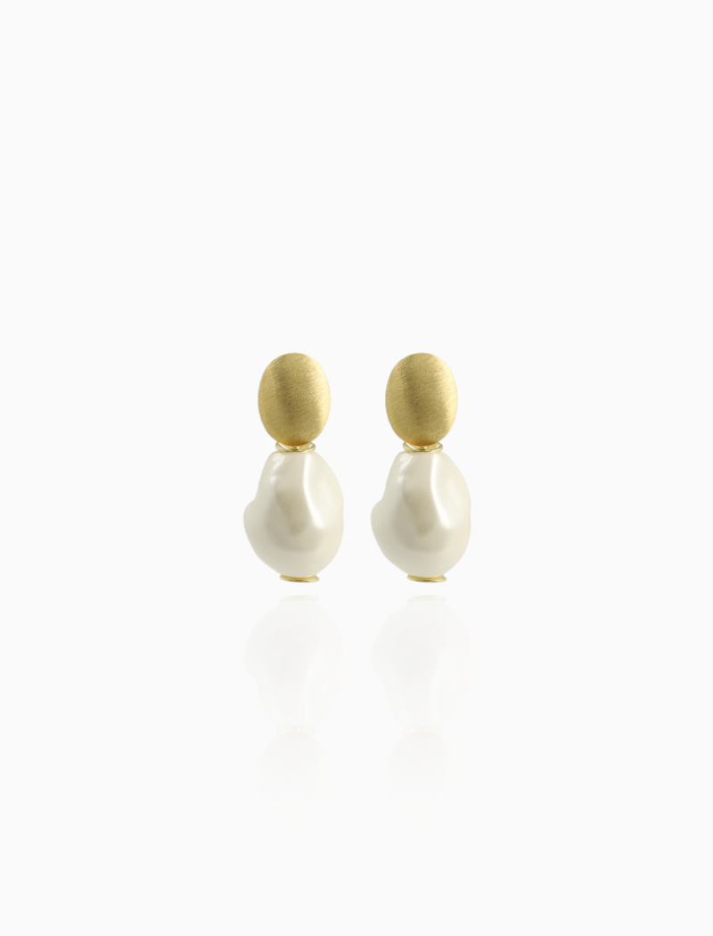 Pearl Earrings Irregular Stone S Bailey