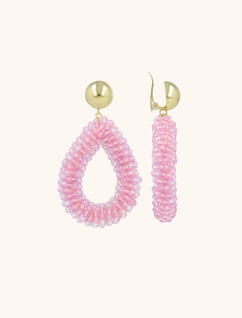 Flieder-Ohrringe Berry Clip Drop L