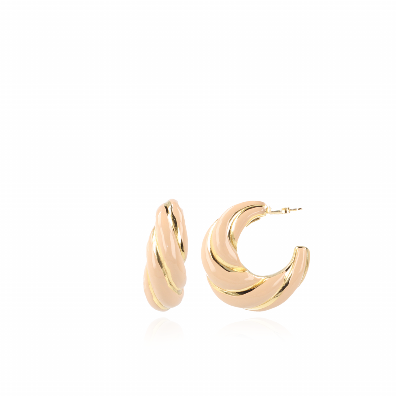 Nude Oorbellen Twist Creole L