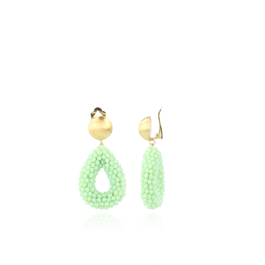 Light Turquoise Clip Earrings Berry Glassberry Drop S