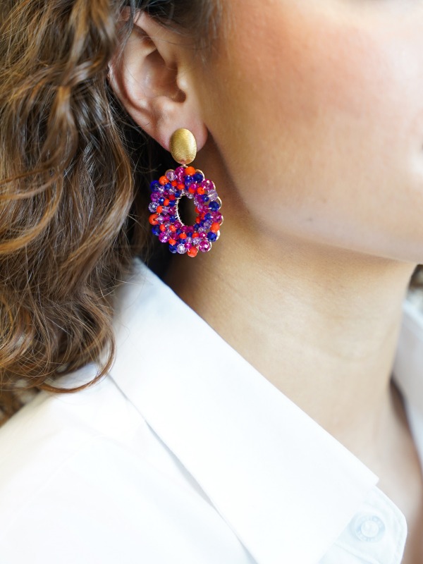 Mixed royal blue earrings Mia Oval Slott-theme.productDescriptionPage.SEO.byTheBrand