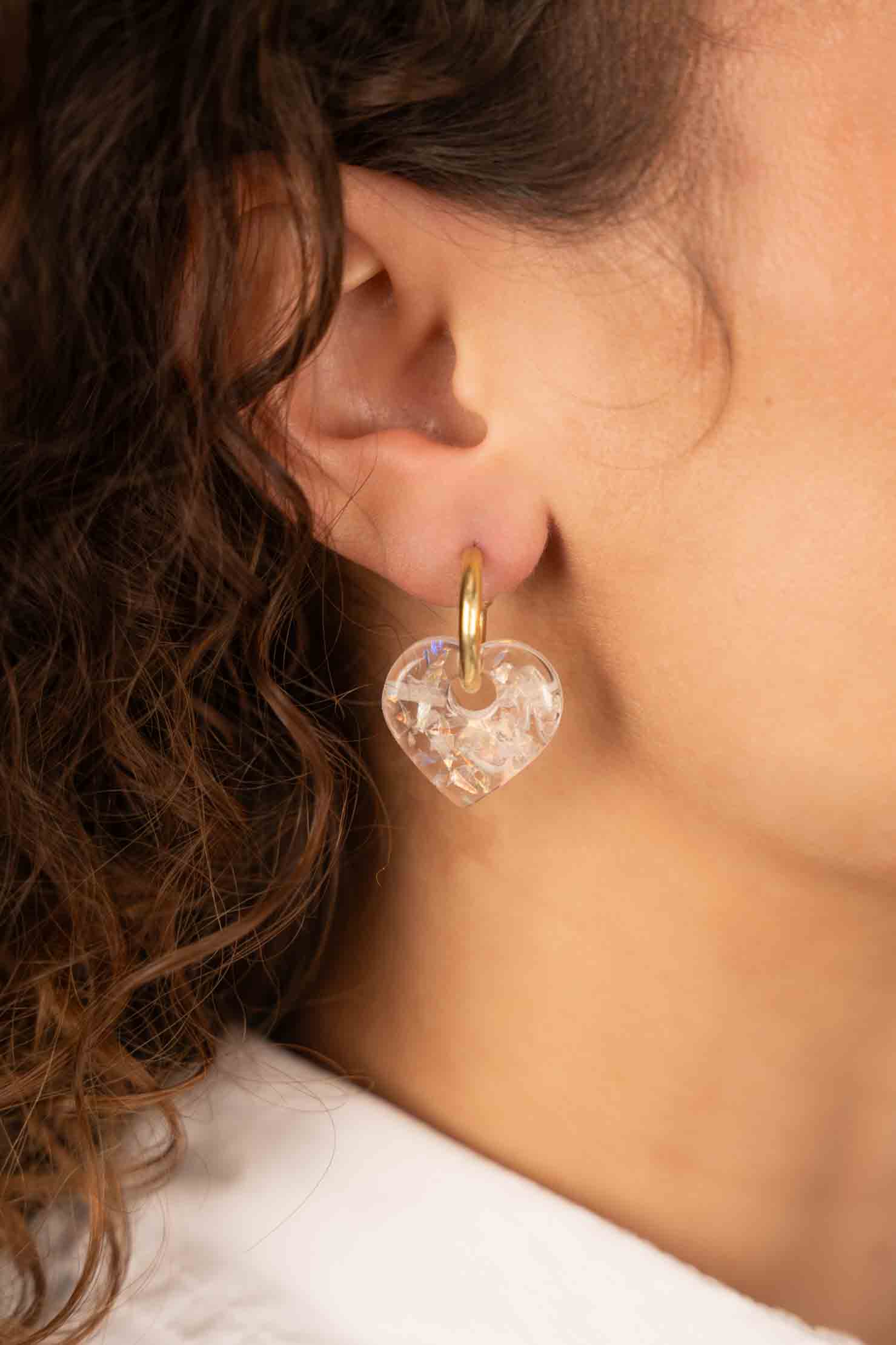 Crystal Earrings Idaly Heart S