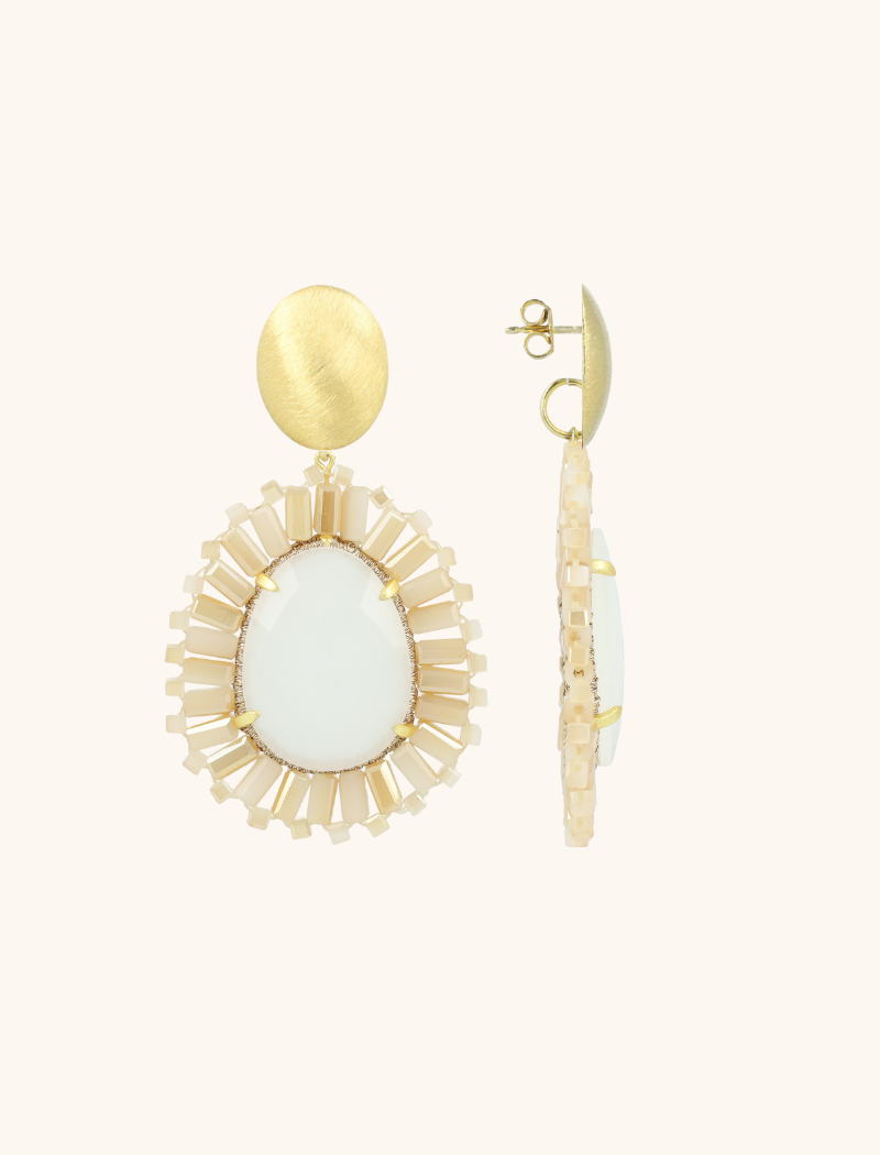 Mixed beige earrings Esmee drop M stonelott-theme.productDescriptionPage.SEO.byTheBrand