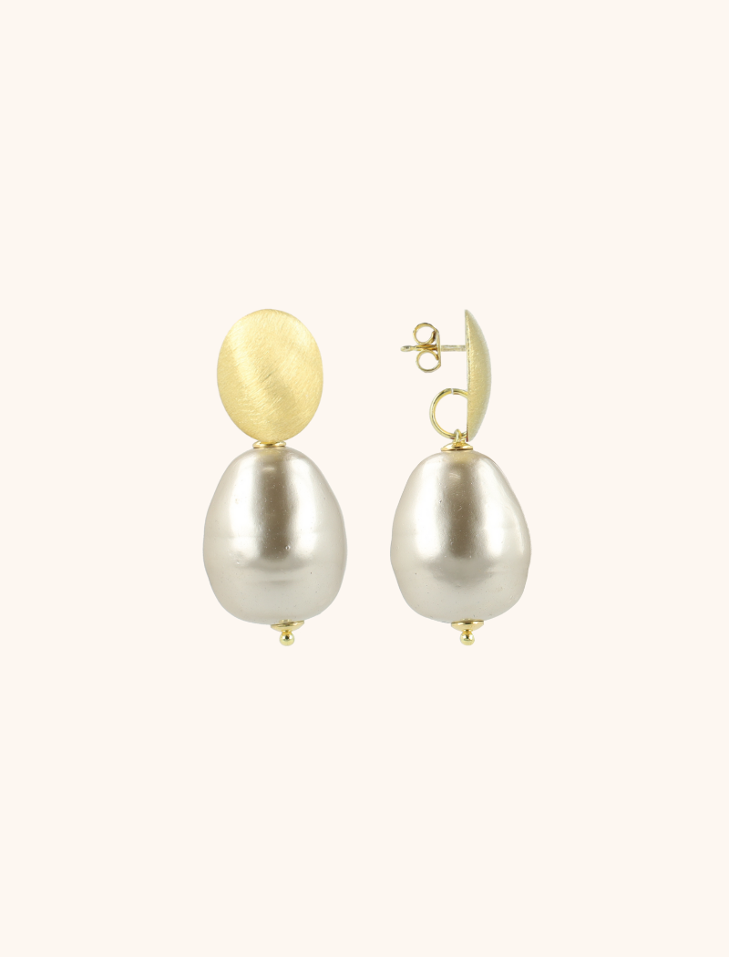 Champagne oorbellen parel Mother Earth Llott-theme.productDescriptionPage.SEO.byTheBrand