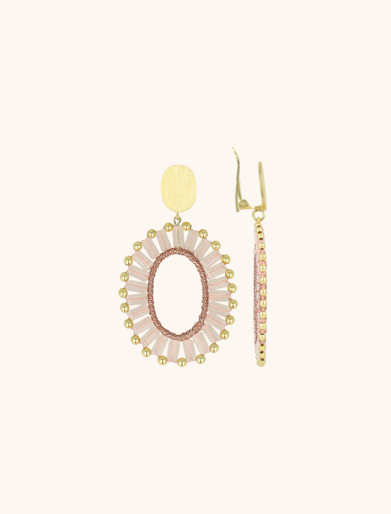 Oud Roze Oorbellen Naomi Ovaal Flat Slott-theme.productDescriptionPage.SEO.byTheBrand
