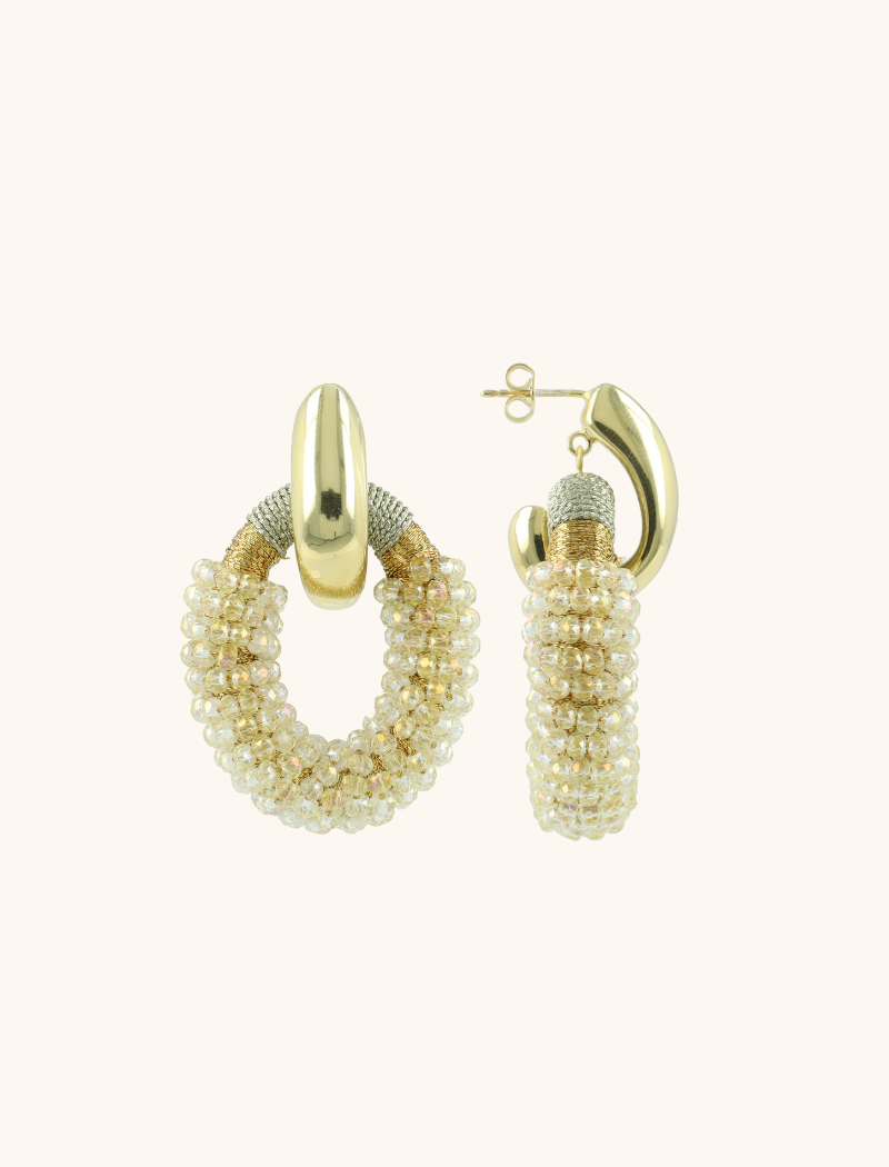 Ivory Earrings Yara Oval M Luxe