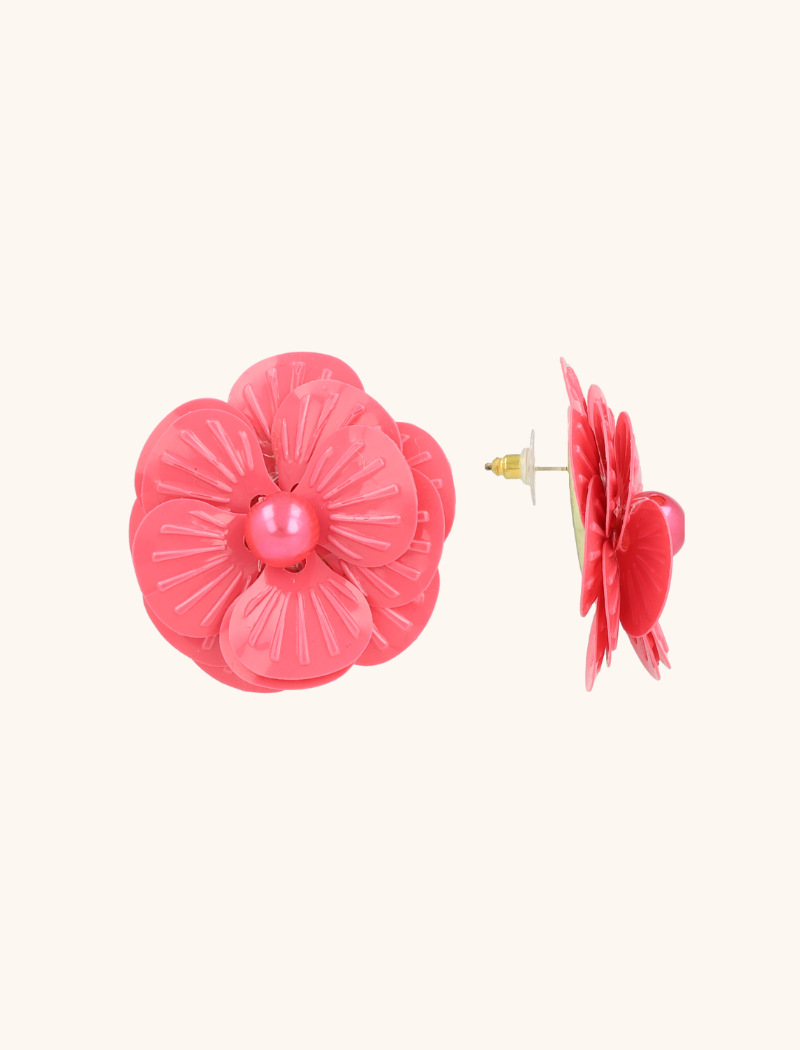 Roze Oorbellen Dianthe Flower Bomb