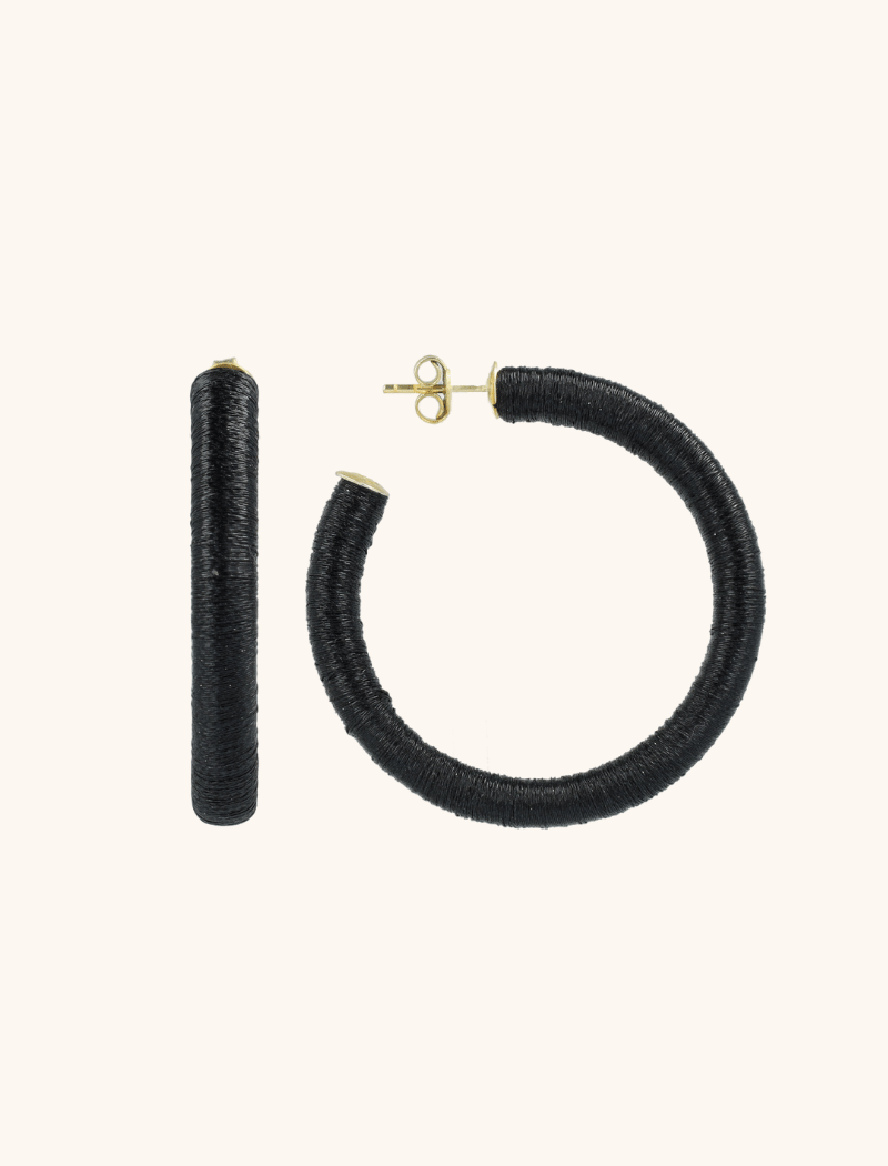 Black Earrings Chloe Creole L