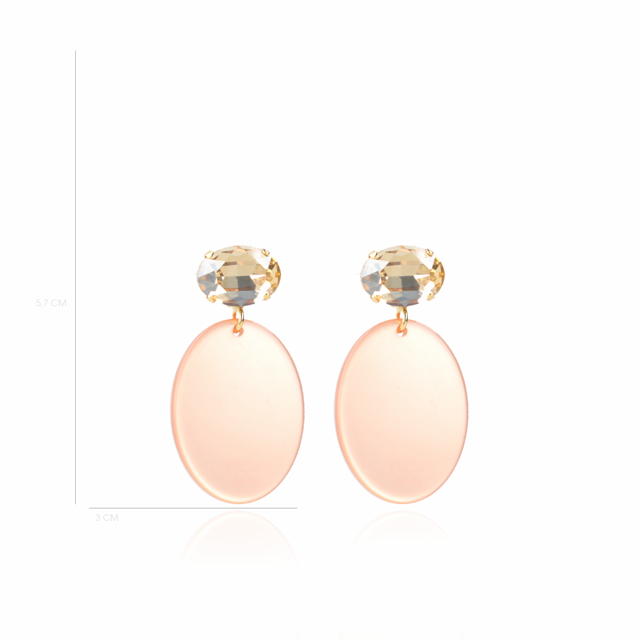 Licht Roze Oorbellen Celia Strass Ovaal Slott-theme.productDescriptionPage.SEO.byTheBrand