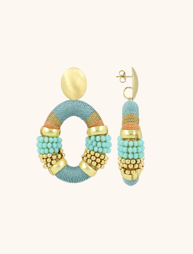 Aquamarine Earrings Caroline Premium Combi Oval L lott-theme.productDescriptionPage.SEO.byTheBrand