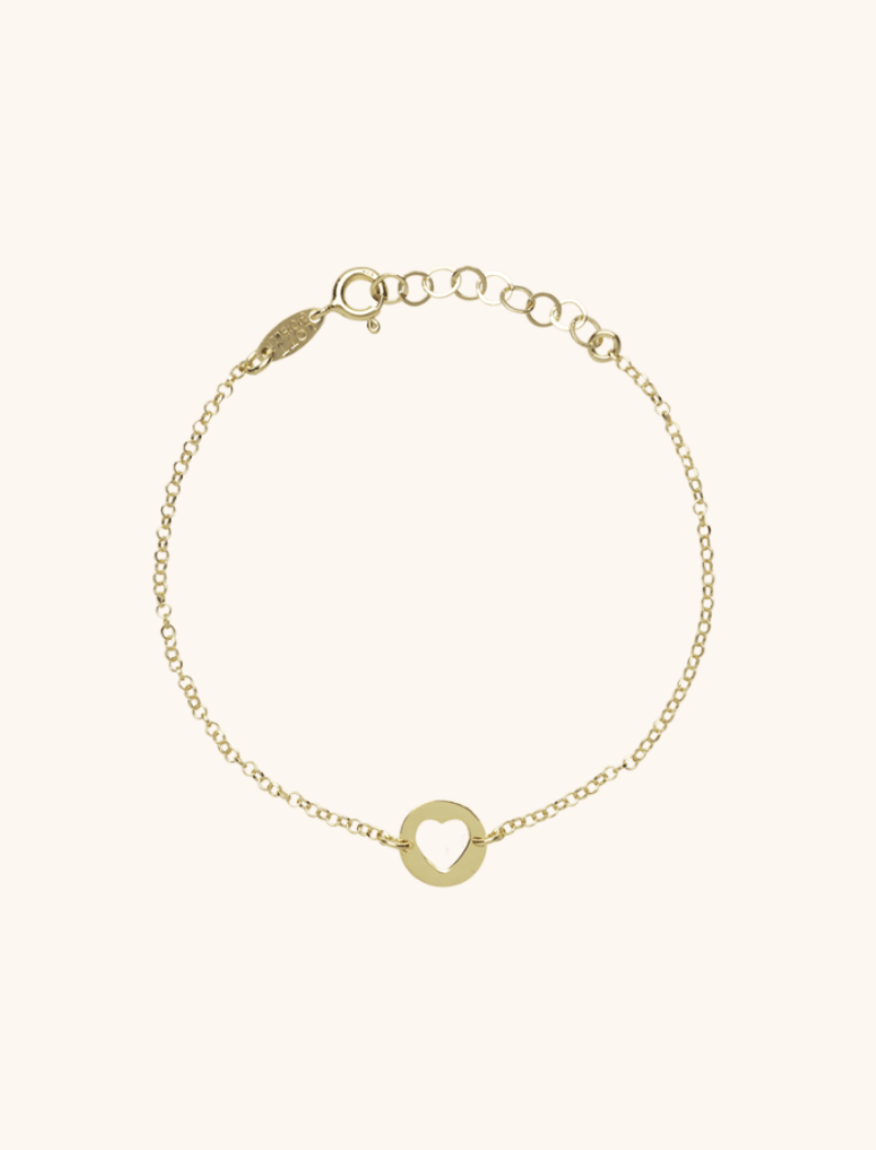 heart coin bracelet