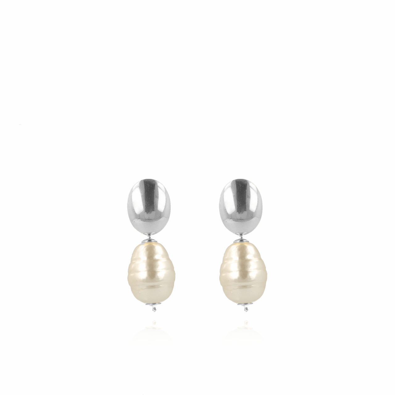 Parel Mother Earth L oorbellen zilver