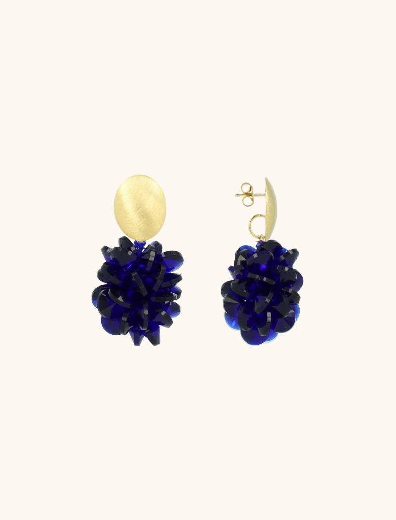 Dunkelblaue Holo-Ohrringe Kristall Grape Samlott-theme.productDescriptionPage.SEO.byTheBrand