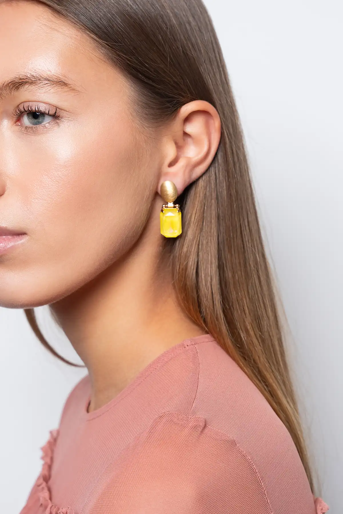 Lemon Earrings Daan Oval Pendant M  