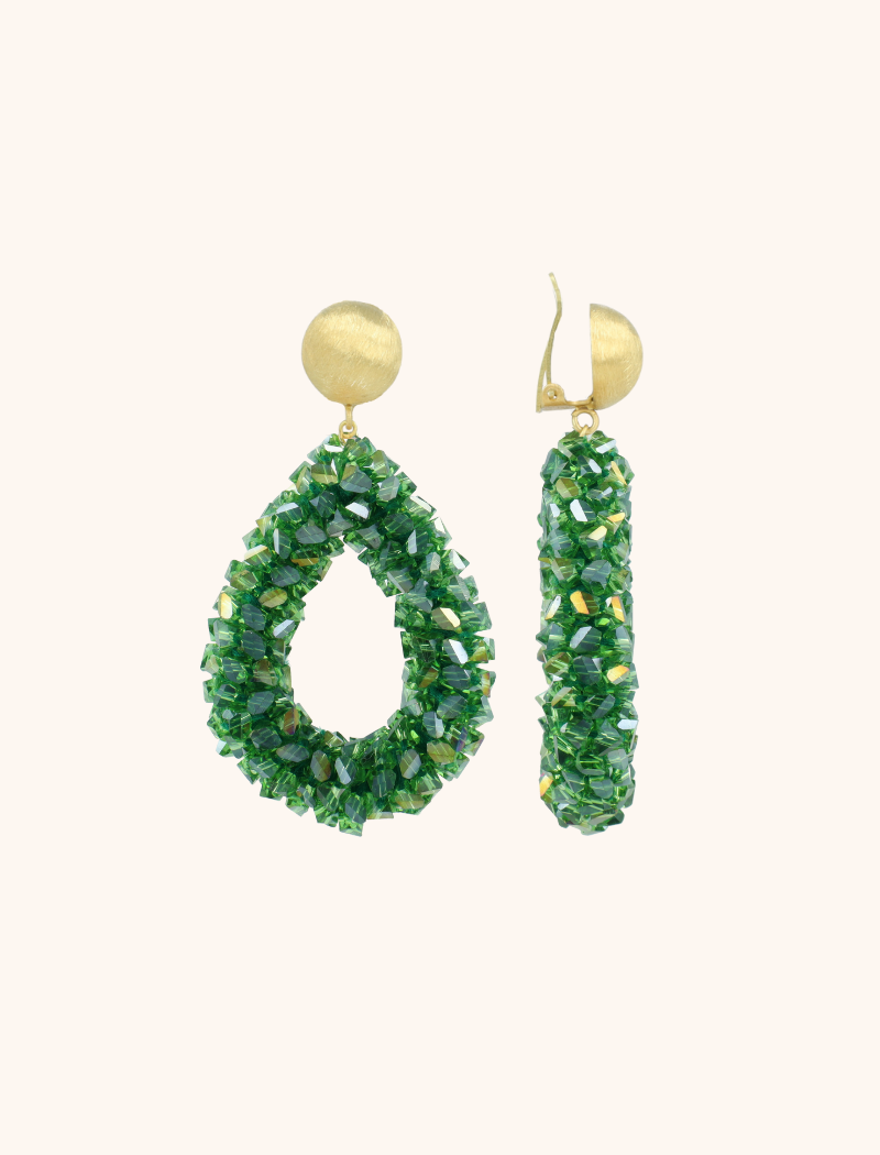 Groene Oorbellen Marieke Druppel L Raw Cliplott-theme.productDescriptionPage.SEO.byTheBrand