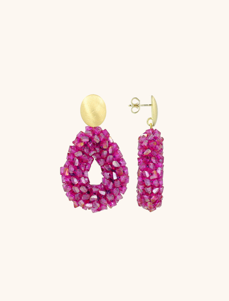 Fuchsia Ohrringe Marieke Drop S Raw  