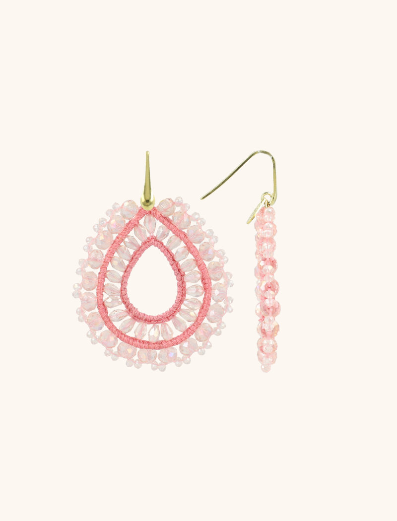 Pink Earrings Fox Drop S