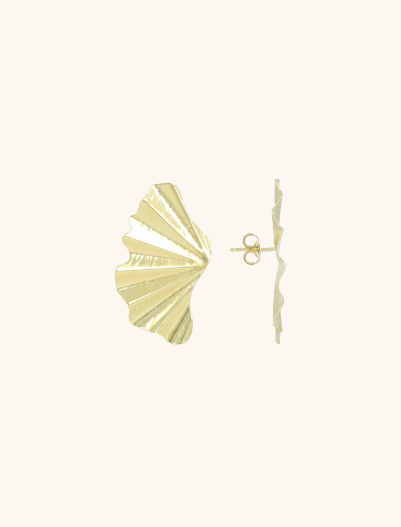 Gold Oorbellen Livia Leaf S