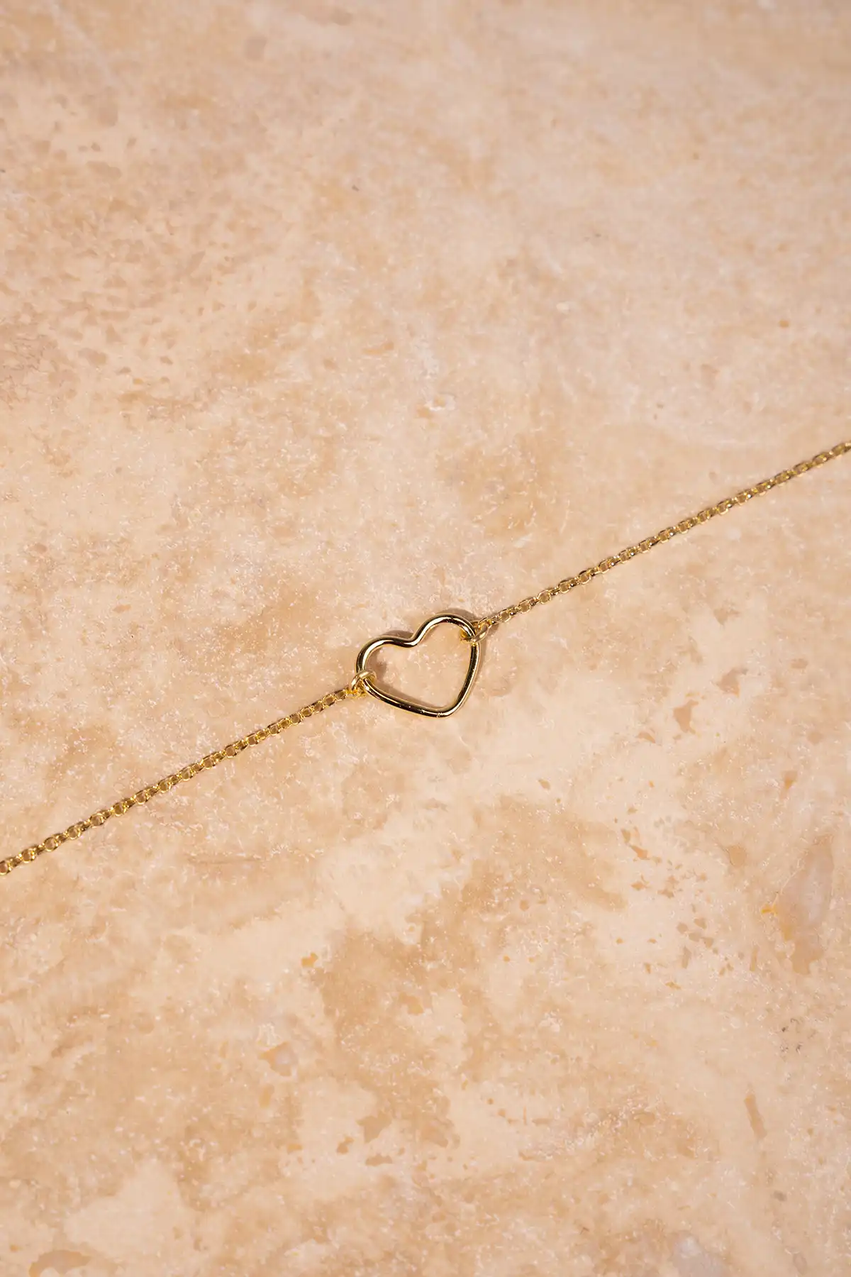 heart open bracelet