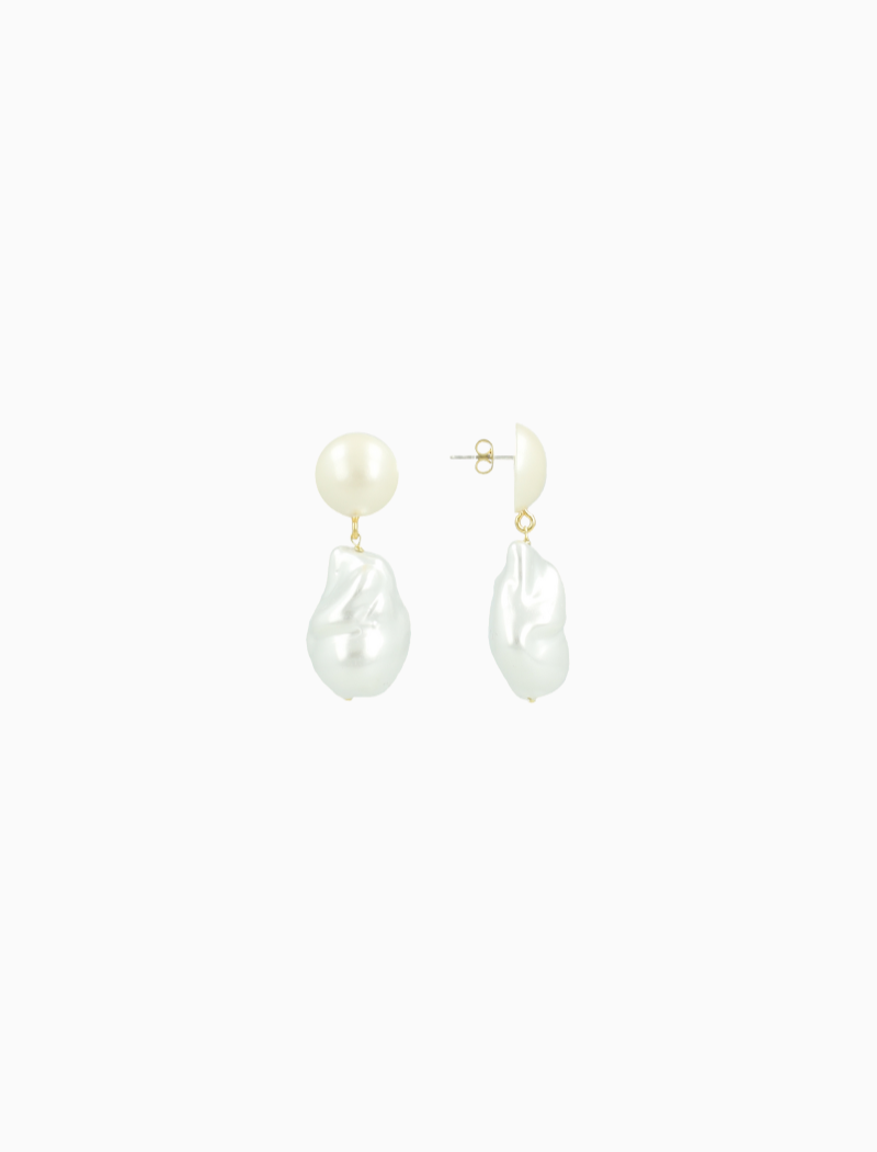 Assymetric Earrings XL - Pearls