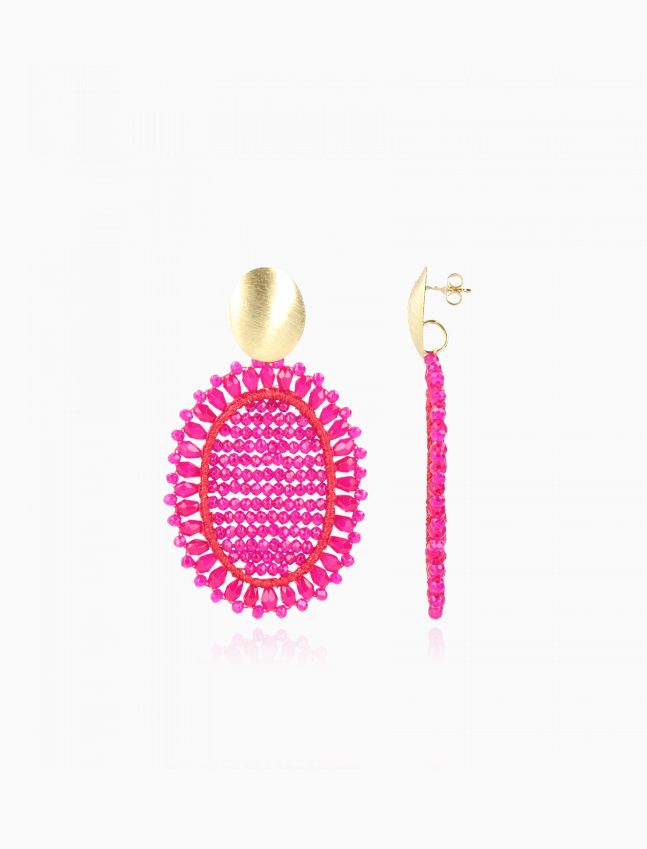 Fuchsia-Ohrringe Do Oval