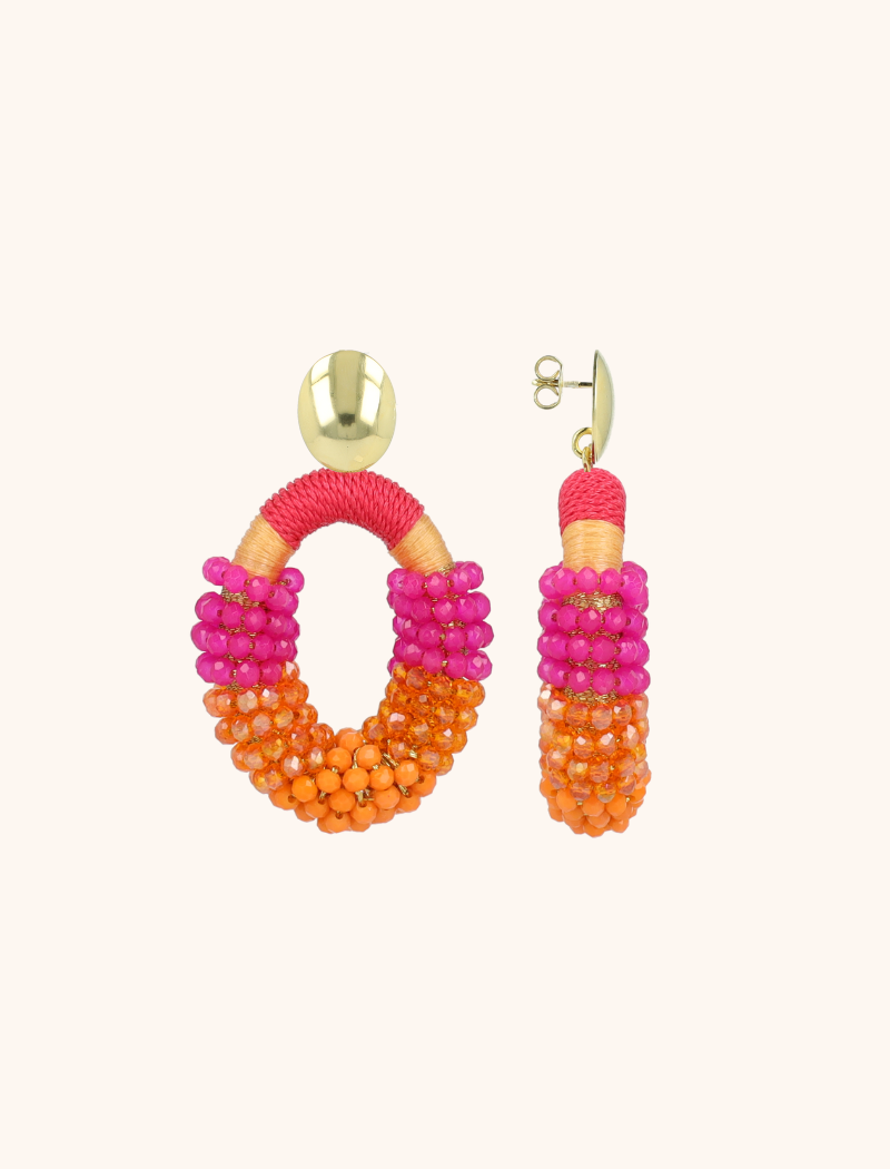 Fuchsia Oorbellen Yara Combi Oval Mlott-theme.productDescriptionPage.SEO.byTheBrand
