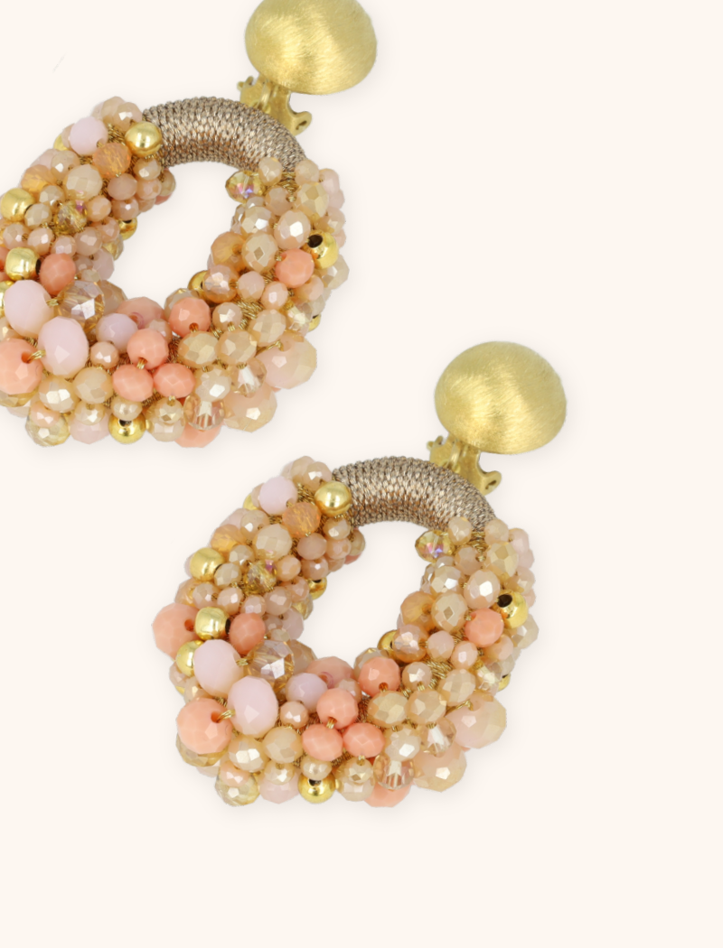 Beige Tangerine Oorbellen Opheilia Combi Ovaal Mlott-theme.productDescriptionPage.SEO.byTheBrand