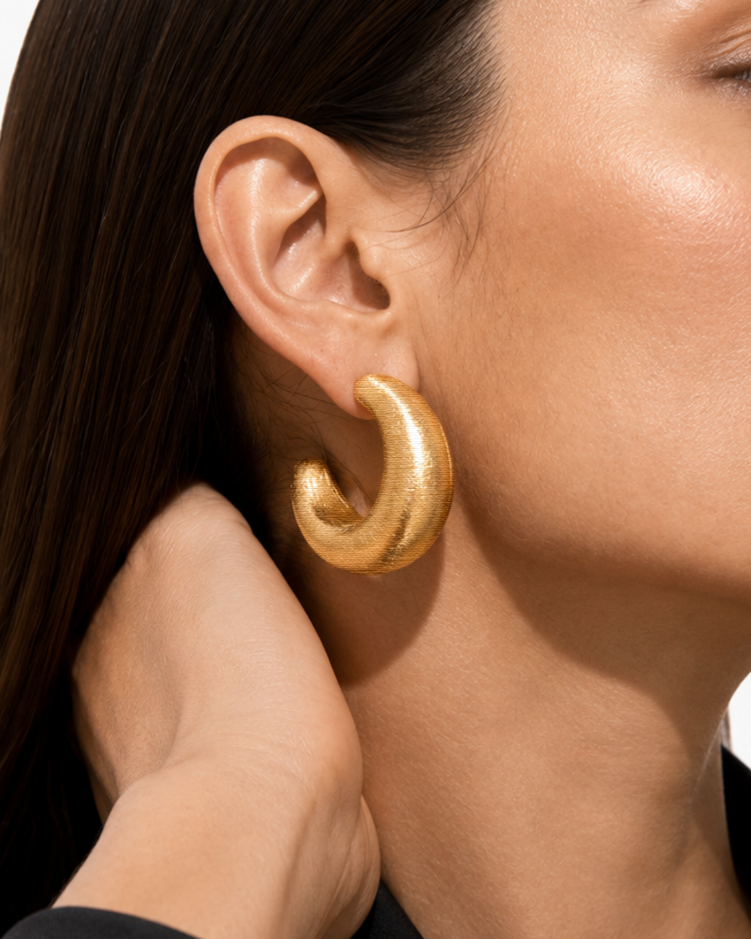 BRASS - GOLD Creole Charlie XL Brushed