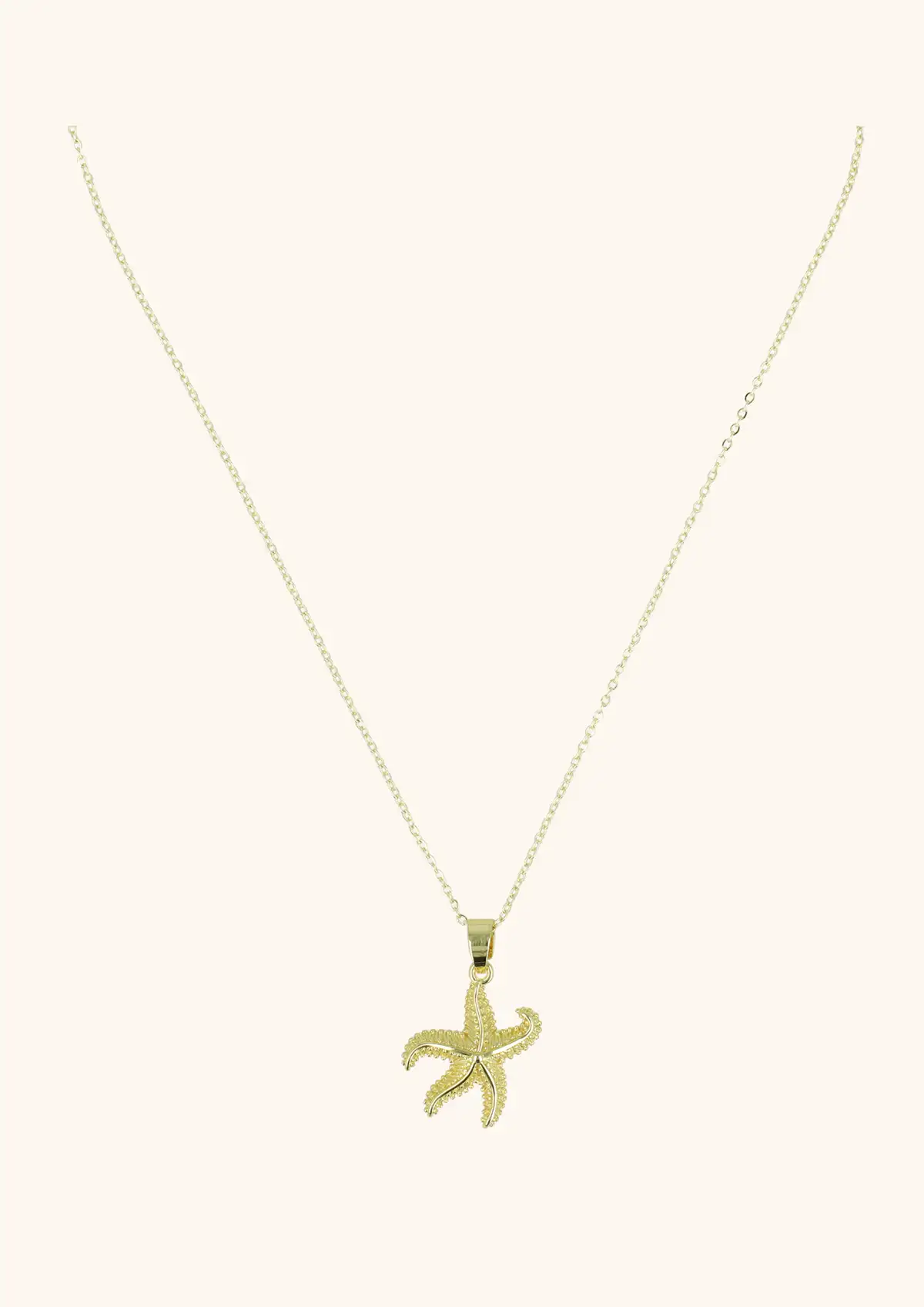 Goldene Halskette Seestern
