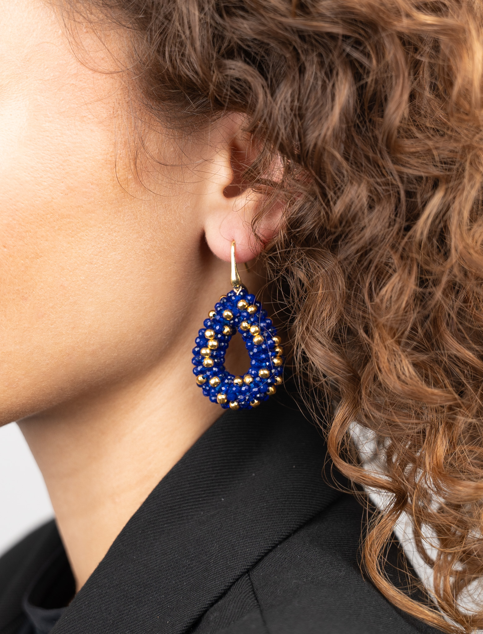 Earrings Berry Drop S Royal Blue