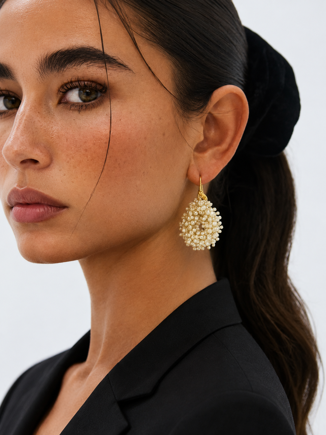 Nude Ohrringe Louise Double Stones Drop S