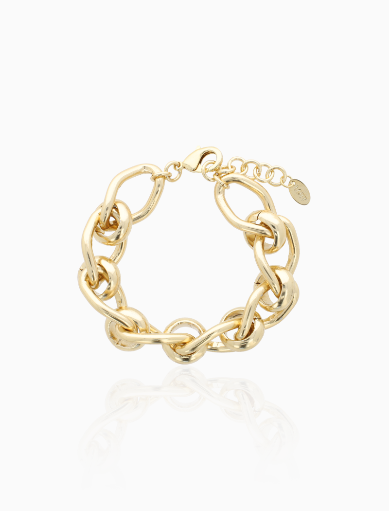 Nivara - CLA Bracelet Chunky Oval L - Soft Gold