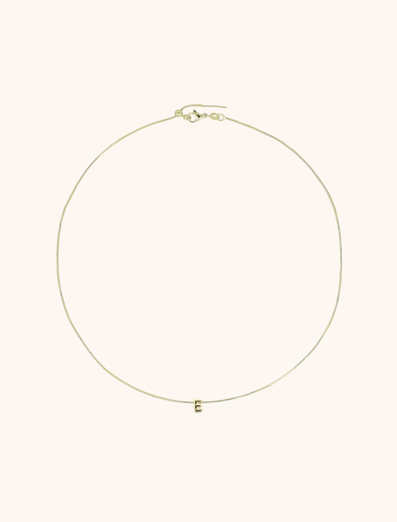 Gold Necklace Mini Initial