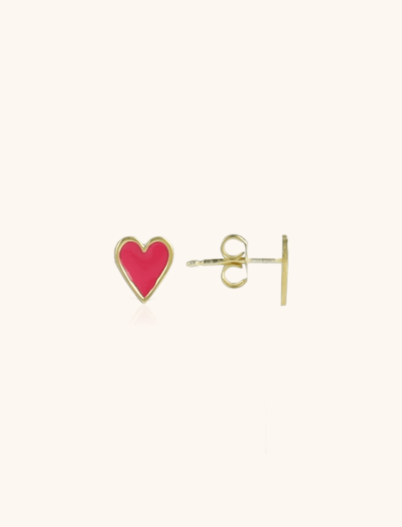 Symbol earrings heart fuchsia
