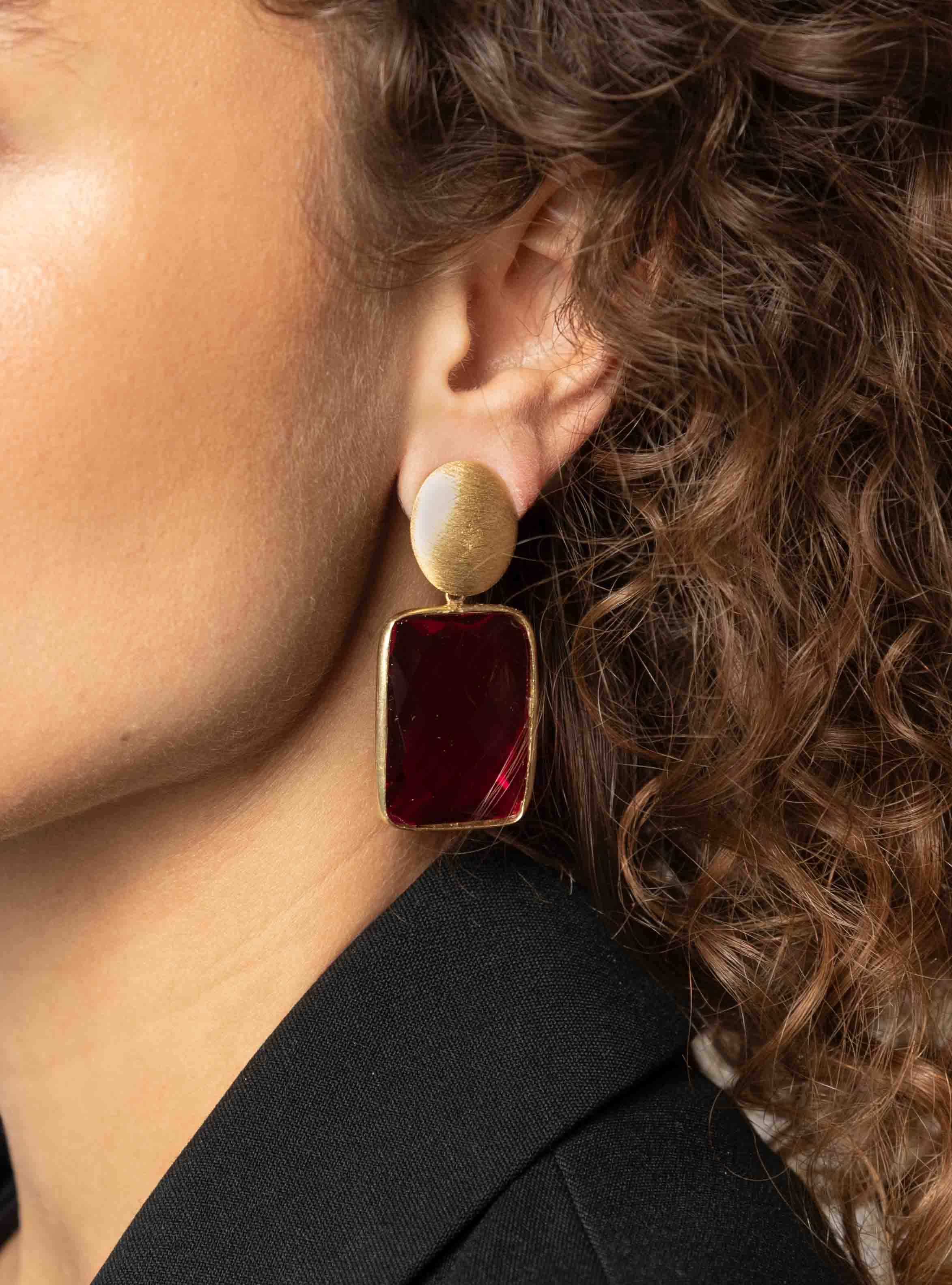 Bordeaux Earrings Jane Square