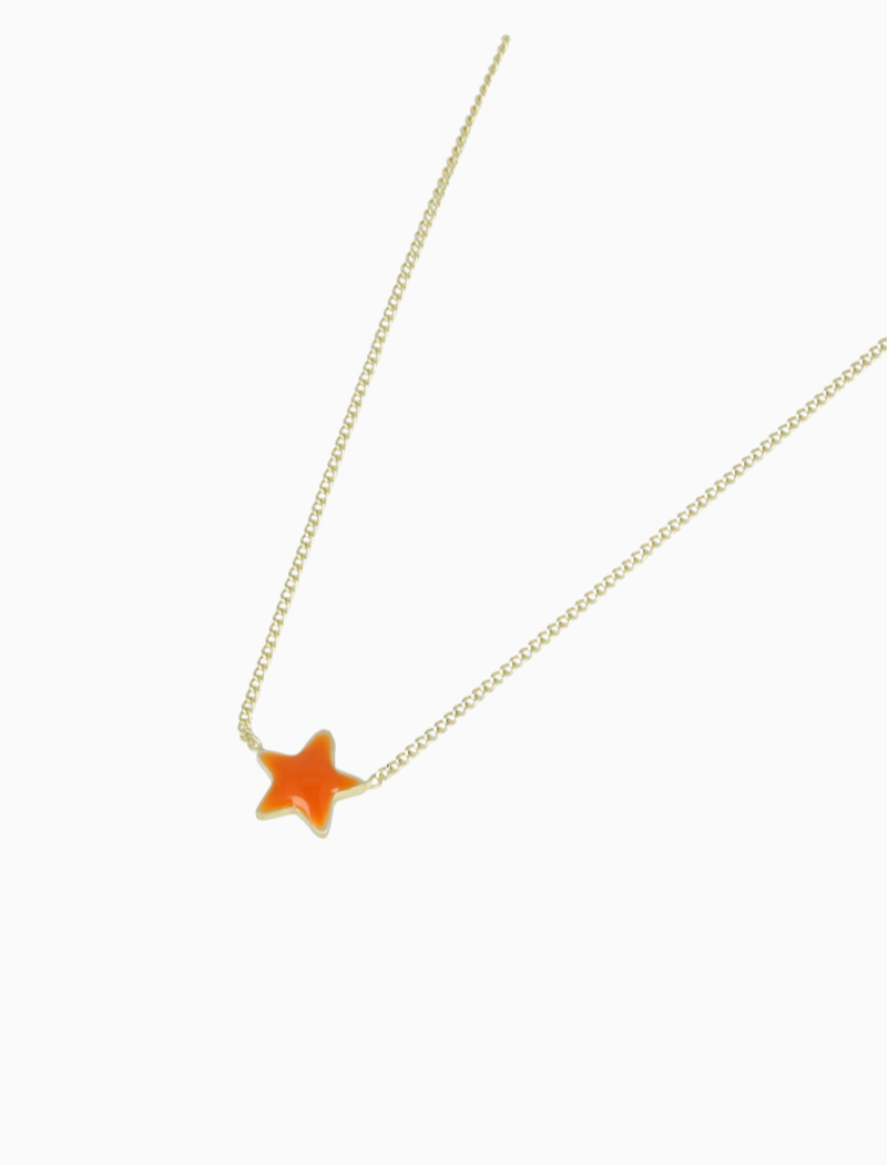 Symbool ketting ster oranje