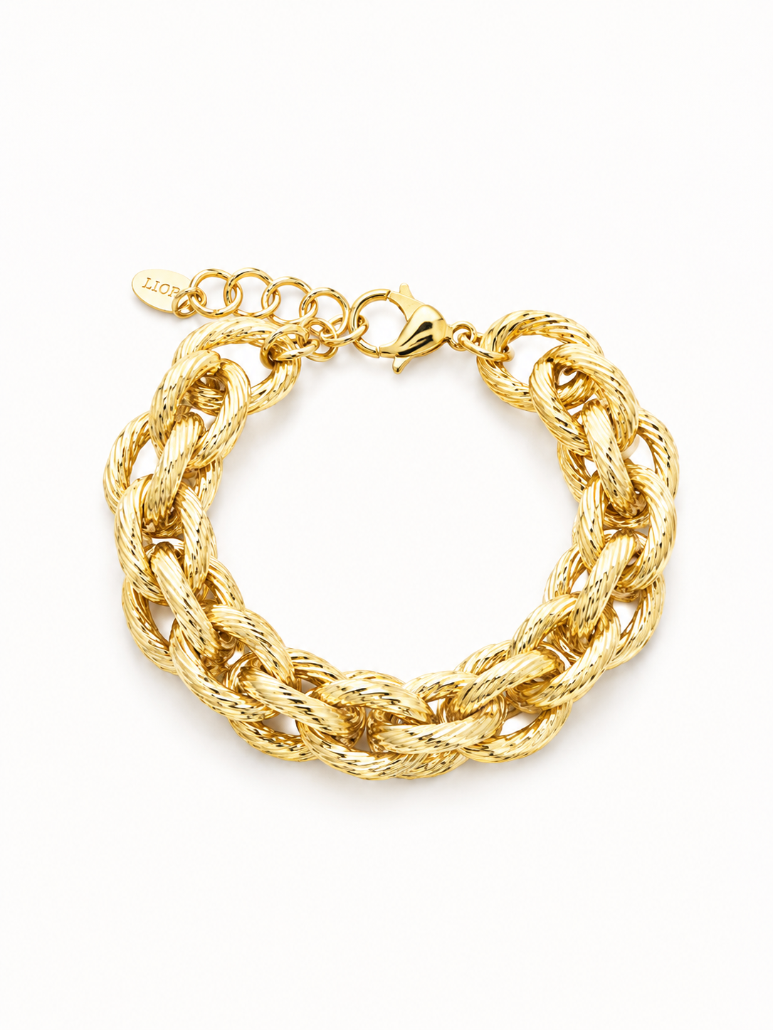 16.006 - gold colored soft gold triple rope large
