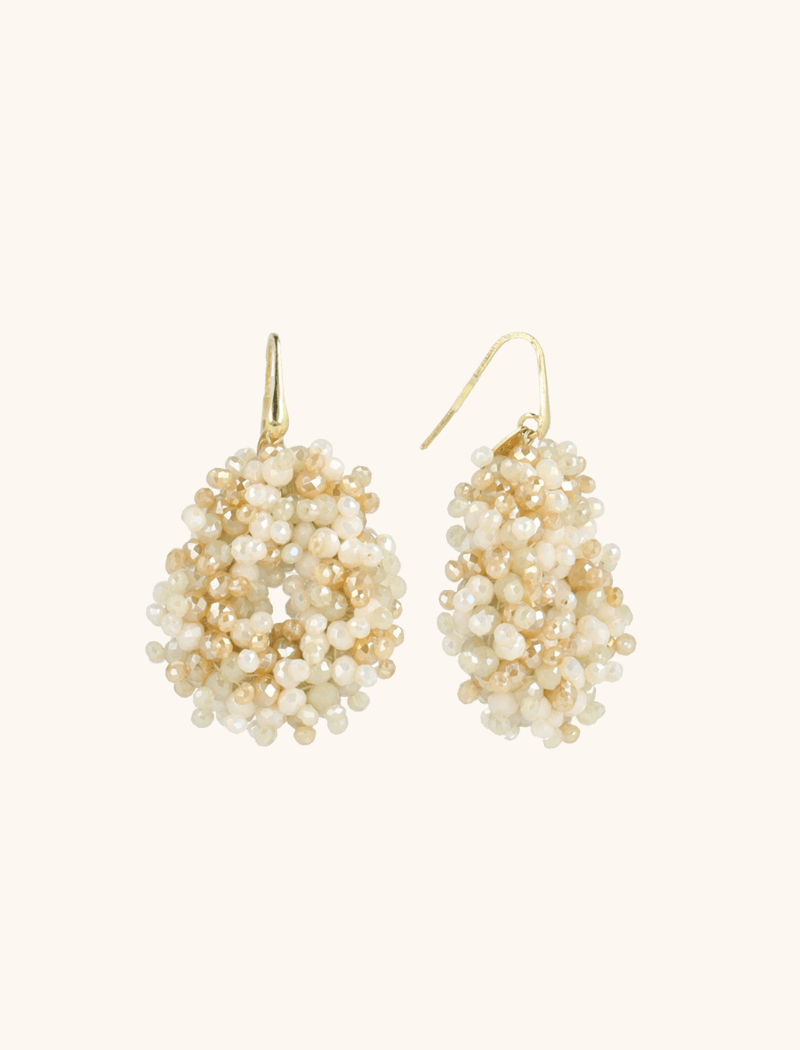 Mixed Beige Earrings Louise Drop S